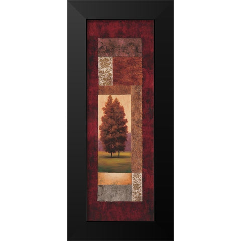 Pastural Panel II Black Modern Wood Framed Art Print by Unknown