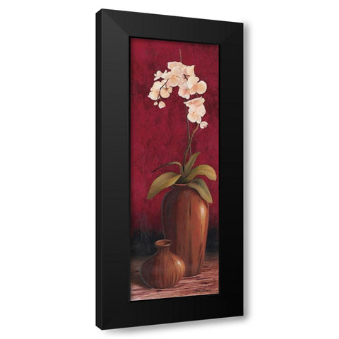 Orchid Panel Black Modern Wood Framed Art Print with Double Matting by Unknown