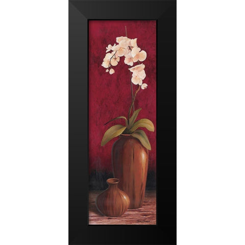 Orchid Panel Black Modern Wood Framed Art Print by Unknown