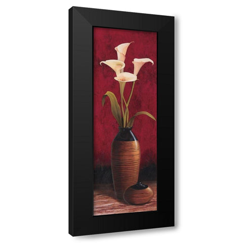 Calla Lily Panel Black Modern Wood Framed Art Print with Double Matting by Unknown