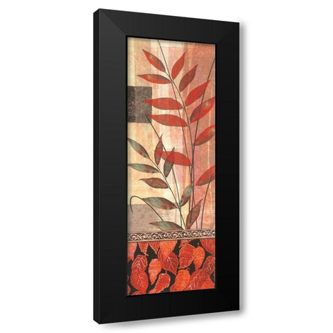 Feuille Panel II Black Modern Wood Framed Art Print by Unknown