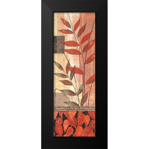 Feuille Panel II Black Modern Wood Framed Art Print by Unknown