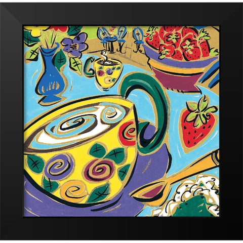 Cafe I Black Modern Wood Framed Art Print by Unknown