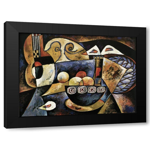 AspectsII Black Modern Wood Framed Art Print by Unknown