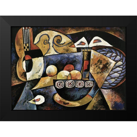 AspectsII Black Modern Wood Framed Art Print by Unknown