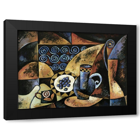Aspects I Black Modern Wood Framed Art Print with Double Matting by Unknown