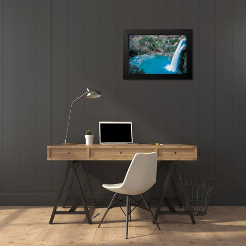 The Falls Black Modern Wood Framed Art Print by Unknown