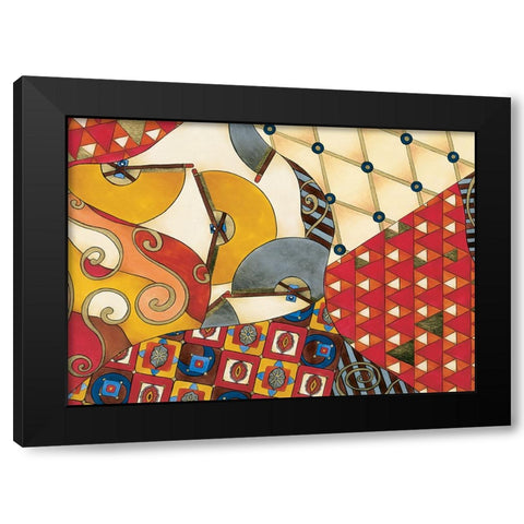 Cordoba Abstract Black Modern Wood Framed Art Print by Unknown