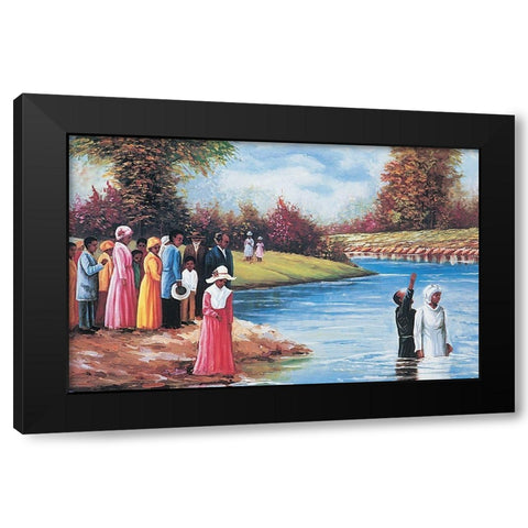 Black Baptism Black Modern Wood Framed Art Print by Unknown