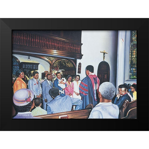 Black Baptism Black Modern Wood Framed Art Print by Unknown