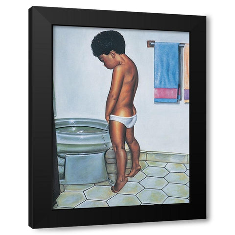 On Your Toes Black Modern Wood Framed Art Print by Unknown