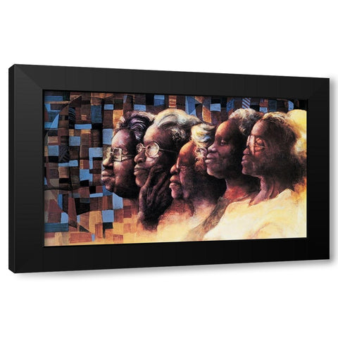 Grandmothers Black Modern Wood Framed Art Print with Double Matting by Unknown