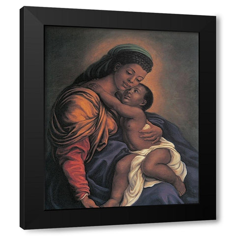 Black Madonna Black Modern Wood Framed Art Print by Unknown