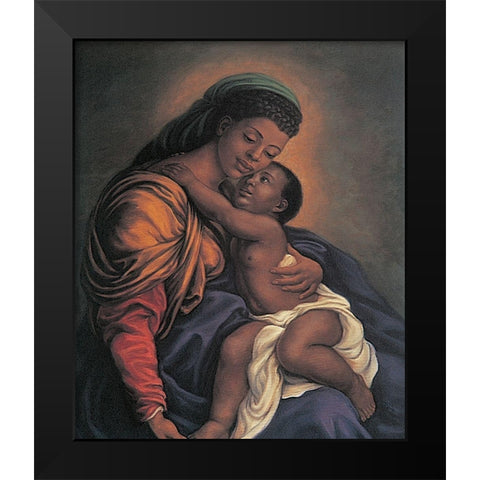 Black Madonna Black Modern Wood Framed Art Print by Unknown