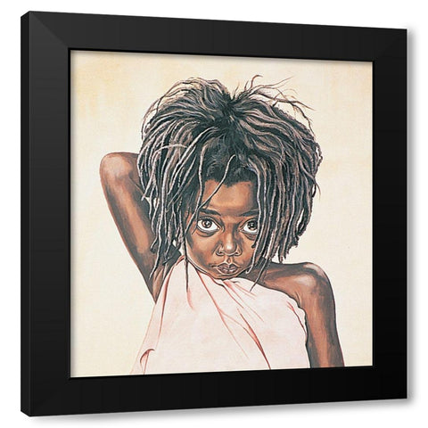 Itch Black Modern Wood Framed Art Print with Double Matting by Unknown