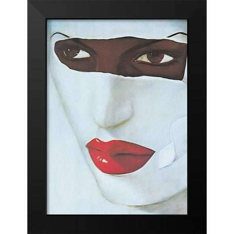 Veiled Black Modern Wood Framed Art Print by Unknown