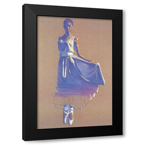 Pirouette Black Modern Wood Framed Art Print with Double Matting by Unknown