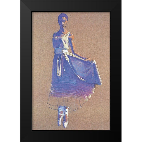Pirouette Black Modern Wood Framed Art Print by Unknown