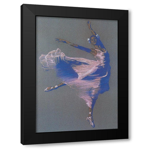 Jump Black Modern Wood Framed Art Print with Double Matting by Unknown