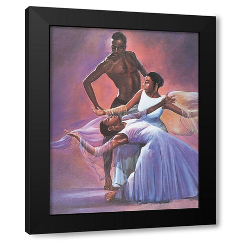 Black Ballet Black Modern Wood Framed Art Print with Double Matting by Unknown