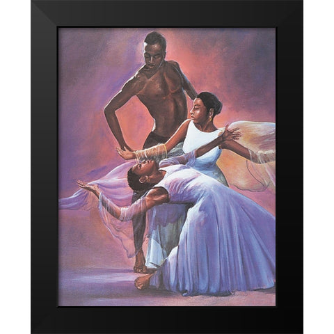 Black Ballet Black Modern Wood Framed Art Print by Unknown
