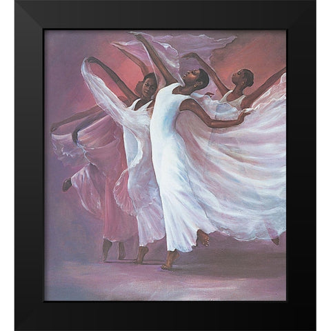 Dance Ensemble Black Modern Wood Framed Art Print by Unknown