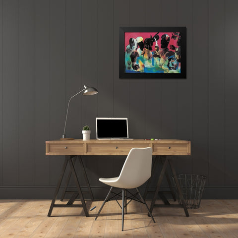 Black Picasso Black Modern Wood Framed Art Print by Unknown