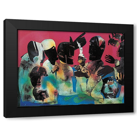 Black Picasso Black Modern Wood Framed Art Print by Unknown