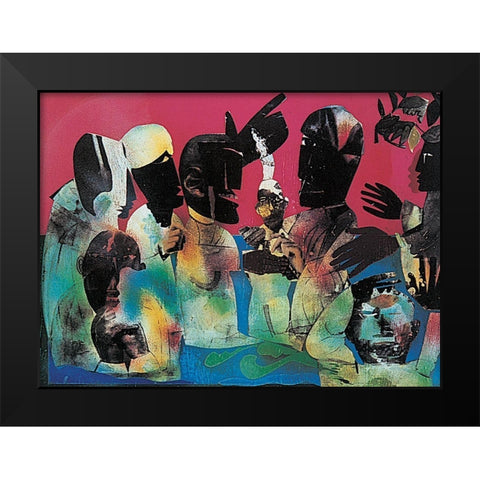 Black Picasso Black Modern Wood Framed Art Print by Unknown