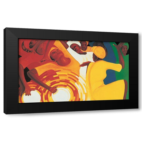 Play and Dance Black Modern Wood Framed Art Print by Unknown