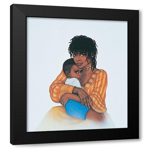Little Mikey Black Modern Wood Framed Art Print by Unknown