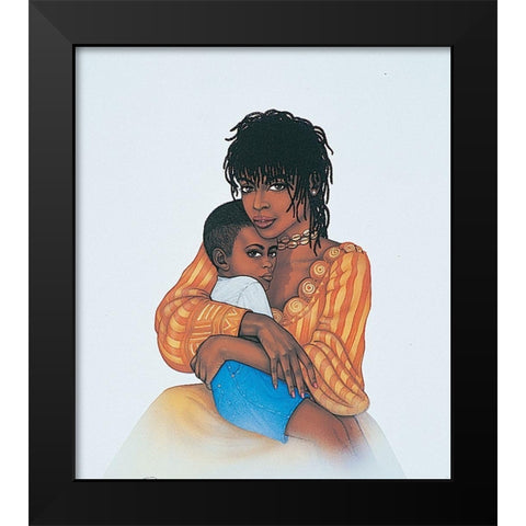 Little Mikey Black Modern Wood Framed Art Print by Unknown