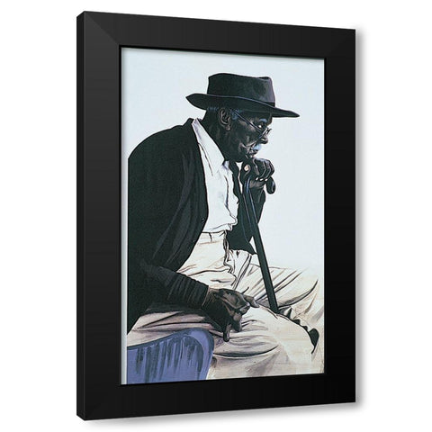 My Cane, My Friend I Black Modern Wood Framed Art Print by Unknown