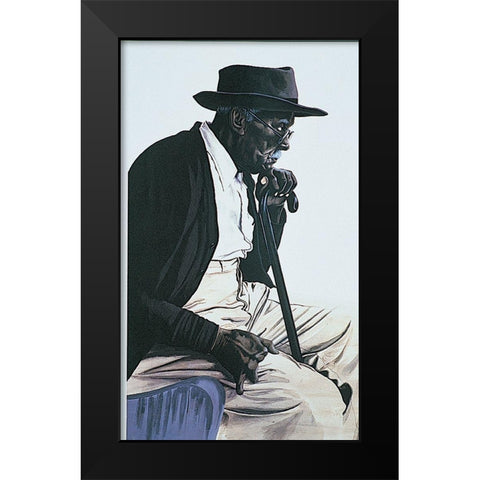 My Cane, My Friend I Black Modern Wood Framed Art Print by Unknown