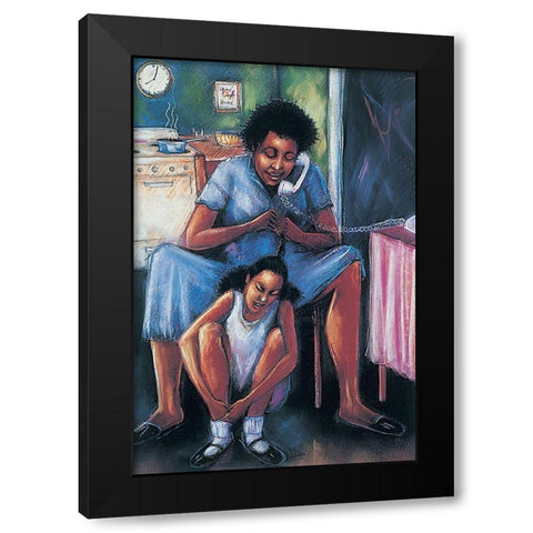 Mamas Girl Black Modern Wood Framed Art Print with Double Matting by Unknown