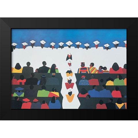 Graduation Black Modern Wood Framed Art Print by Unknown
