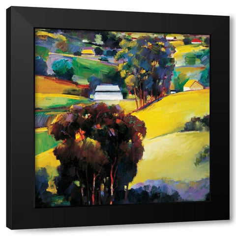 Valley Black Modern Wood Framed Art Print by Unknown