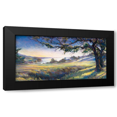Windswept Valley Black Modern Wood Framed Art Print by Unknown