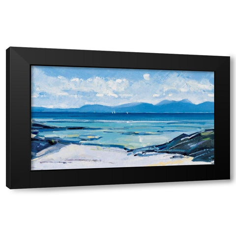 Seashore Black Modern Wood Framed Art Print with Double Matting by Unknown