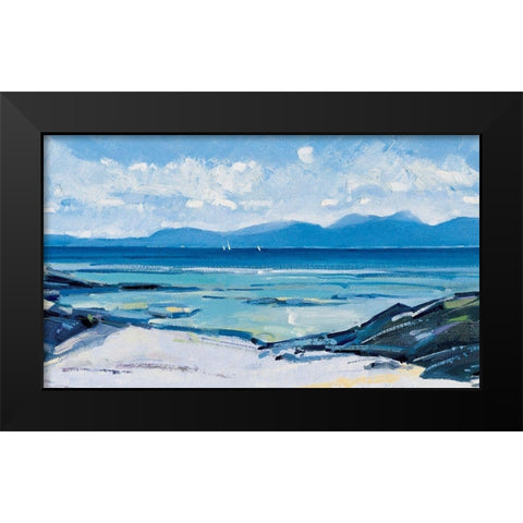 Seashore Black Modern Wood Framed Art Print by Unknown