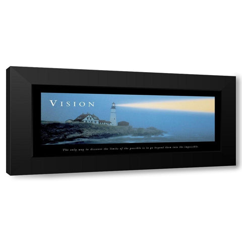 Lighthouse - Vision Black Modern Wood Framed Art Print with Double Matting by Unknown
