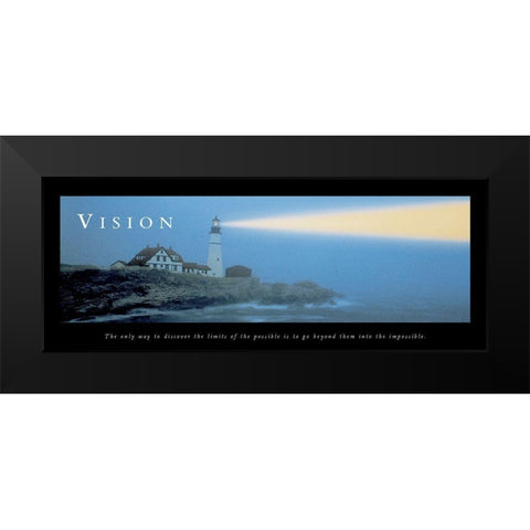 Lighthouse - Vision Black Modern Wood Framed Art Print by Unknown