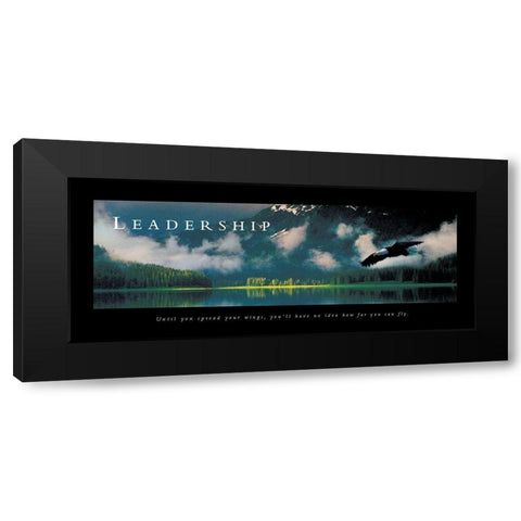 Leadership - Eagle Black Modern Wood Framed Art Print by Frontline
