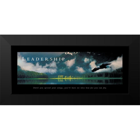 Leadership - Eagle Black Modern Wood Framed Art Print by Frontline
