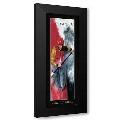 Commit - Kayak Black Modern Wood Framed Art Print by Frontline
