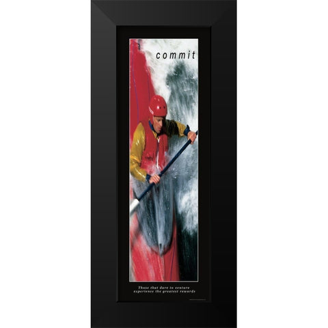 Commit - Kayak Black Modern Wood Framed Art Print by Frontline
