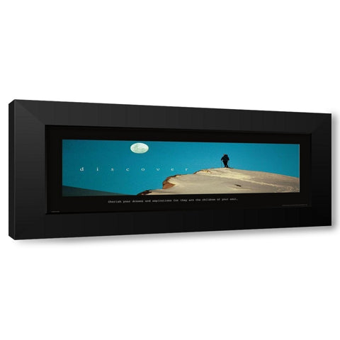 Discover - Moon Black Modern Wood Framed Art Print by Frontline