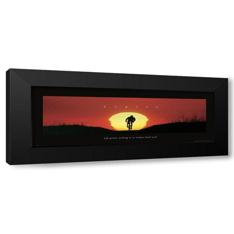 Aspire - Sun Black Modern Wood Framed Art Print with Double Matting by Frontline