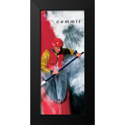 Kayak - Commit Black Modern Wood Framed Art Print by Unknown