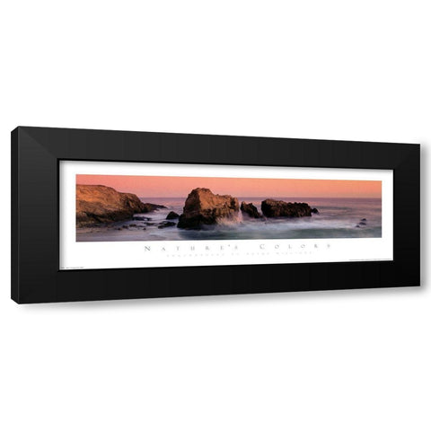 Rocks on Shore Black Modern Wood Framed Art Print by Unknown